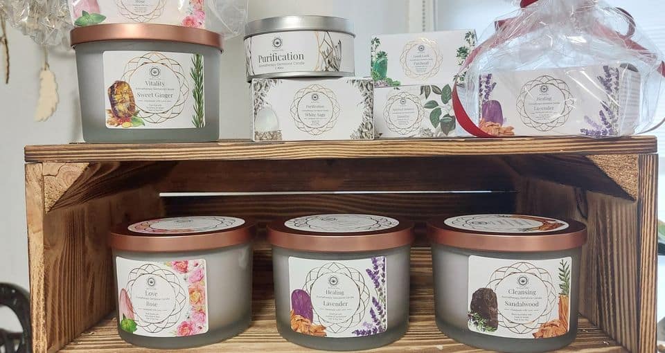 Bougie green Tree croissance intérieure pierre de lune + menthe