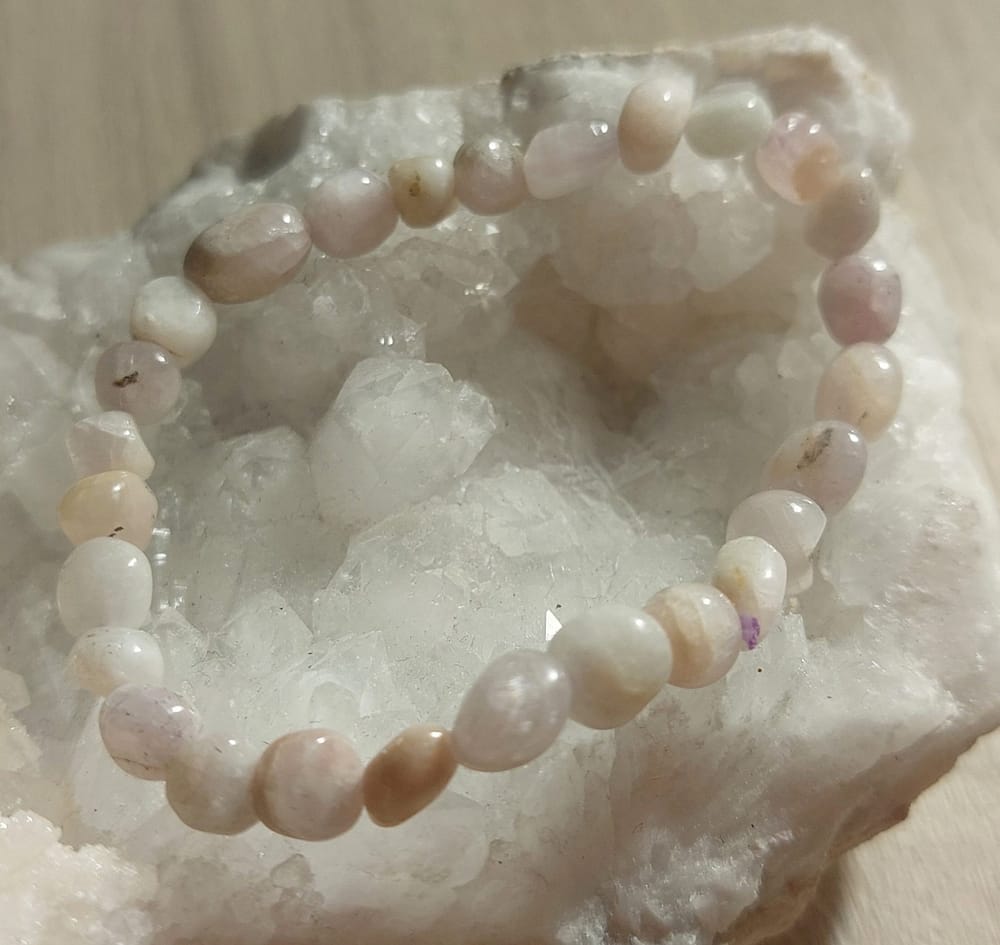 Bracelet Pierres Roulées Kunzite Bresil AB