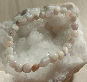 Bracelet Pierres Roulées Kunzite Bresil AB