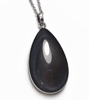 collier obsidienne œil céleste